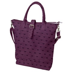 Plum Bow Design Buckle Top Tote Bag by WensdaiAmbrose