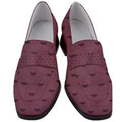 Plum Bow Design Women s Chunky Heel Loafers