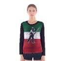 Flag Patriote Quebec Patriot red green white grunge vieux patriot Henri Julien Women s Long Sleeve Tee View1