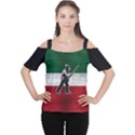 Flag Patriote Quebec Patriot red green white grunge vieux patriot Henri Julien Cutout Shoulder Tee View1