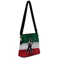 Flag Patriote Quebec Patriot Red Green White Grunge Vieux Patriot Henri Julien Zipper Messenger Bag