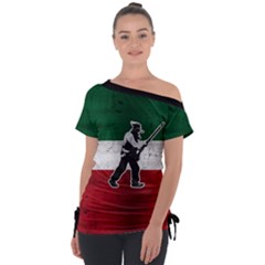 Flag Patriote Quebec Patriot Red Green White Grunge Vieux Patriot Henri Julien Tie-up Tee