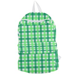 Sweet Pea Green Gingham Foldable Lightweight Backpack by WensdaiAmbrose