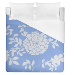 White Dahlias Duvet Cover (queen Size) by WensdaiAmbrose