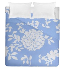 White Dahlias Duvet Cover Double Side (queen Size) by WensdaiAmbrose