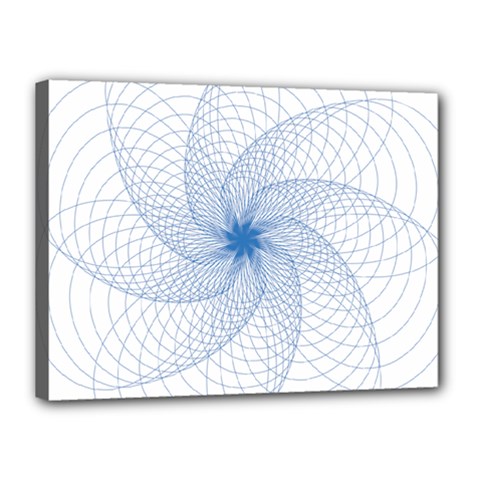 Spirograph Pattern Geometric Canvas 16  X 12  (stretched) by Mariart