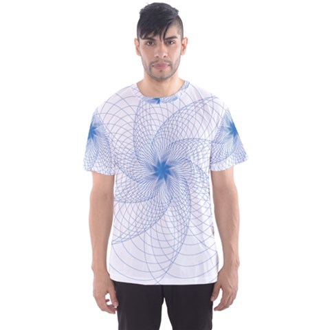 Spirograph Pattern Geometric Men s Sports Mesh Tee by Mariart