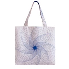 Spirograph Pattern Geometric Zipper Grocery Tote Bag by Mariart