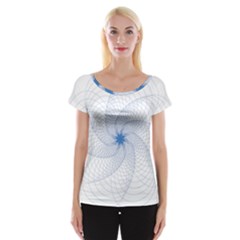 Spirograph Pattern Geometric Cap Sleeve Top by Mariart