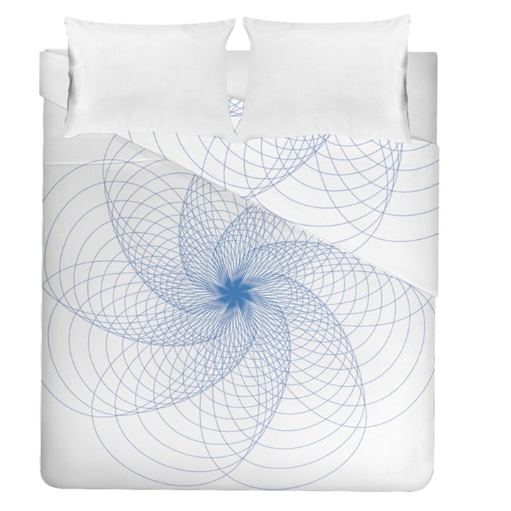 Spirograph Pattern Geometric Duvet Cover Double Side (Queen Size)