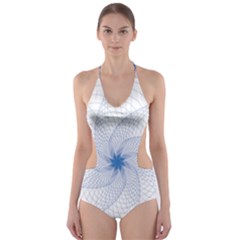 Spirograph Pattern Geometric Cut-out One Piece Swimsuit by Mariart