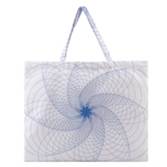 Spirograph Pattern Geometric Zipper Large Tote Bag by Mariart