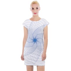 Spirograph Pattern Geometric Cap Sleeve Bodycon Dress by Mariart