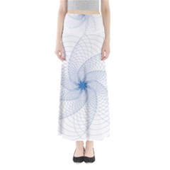 Spirograph Pattern Geometric Full Length Maxi Skirt by Mariart