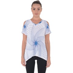 Spirograph Pattern Geometric Cut Out Side Drop Tee by Mariart