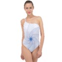 Spirograph Pattern Geometric Classic One Shoulder Swimsuit View1