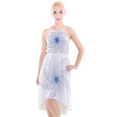 Spirograph Pattern Geometric High-low Halter Chiffon Dress  by Mariart