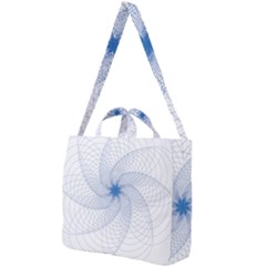 Spirograph Pattern Geometric Square Shoulder Tote Bag