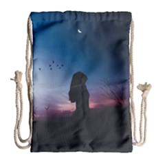 At Dusk Drawstring Bag (large) by WensdaiAmbrose