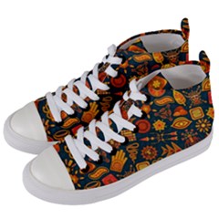 Magician s Toolbox  Women s Mid-top Canvas Sneakers by WensdaiAmbrose