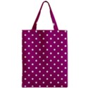 Polka Dots in Purple Zipper Classic Tote Bag View1