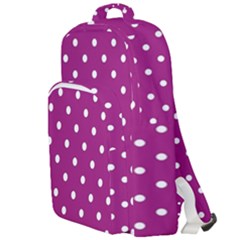 Polka Dots In Purple Double Compartment Backpack