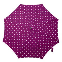 Polka Dots In Purple Hook Handle Umbrellas (small) by WensdaiAmbrose