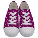 Polka Dots in Purple Kids  Low Top Canvas Sneakers View1