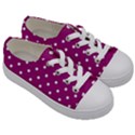 Polka Dots in Purple Kids  Low Top Canvas Sneakers View3