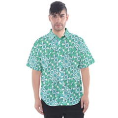 Colorful Abstract Print Pattern Men s Short Sleeve Shirt