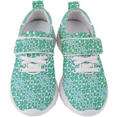 Colorful Abstract Print Pattern Kids  Velcro Strap Shoes