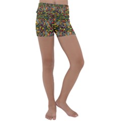 Ml-7-6 Kids  Lightweight Velour Yoga Shorts