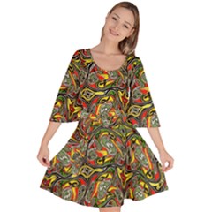 Ml-7-6 Velour Kimono Dress