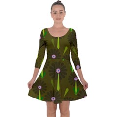 Zappwaits Quarter Sleeve Skater Dress by zappwaits