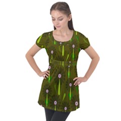 Zappwaits Puff Sleeve Tunic Top