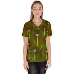 Zappwaits Women s V-neck Scrub Top