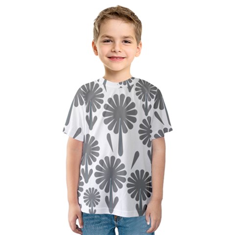 Zappwaits Flowers Black Kids  Sport Mesh Tee by zappwaits