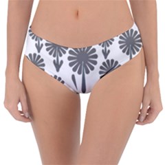 Zappwaits Flowers Black Reversible Classic Bikini Bottoms by zappwaits