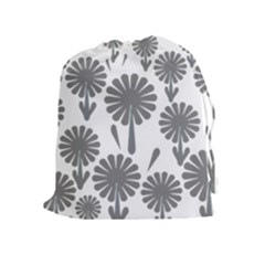 Zappwaits Flowers Black Drawstring Pouch (xl) by zappwaits