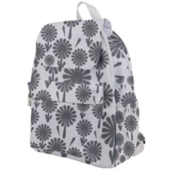 Zappwaits Flowers Black Top Flap Backpack by zappwaits