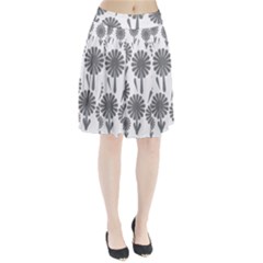 Zappwaits Flowers Black Pleated Skirt by zappwaits