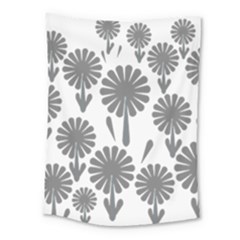 Zappwaits Flowers Black Medium Tapestry