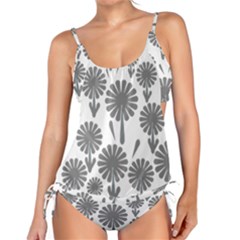 Zappwaits Flowers Black Tankini Set by zappwaits