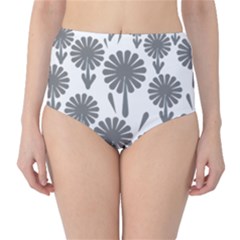 Zappwaits Flowers Black Classic High-waist Bikini Bottoms by zappwaits