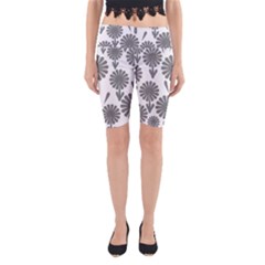 Zappwaits Flowers Black Yoga Cropped Leggings by zappwaits