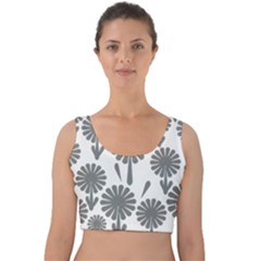 Zappwaits Flowers Black Velvet Crop Top by zappwaits