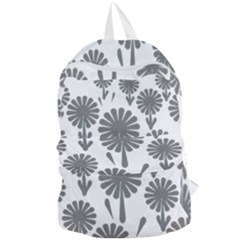 Zappwaits Flowers Black Foldable Lightweight Backpack by zappwaits