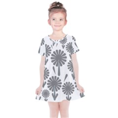 Zappwaits Flowers Black Kids  Simple Cotton Dress by zappwaits