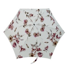 Purple Flowers Bring Cold Showers Mini Folding Umbrellas by WensdaiAmbrose