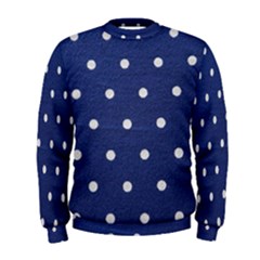 Navy Polka Dot Men s Sweatshirt by WensdaiAmbrose